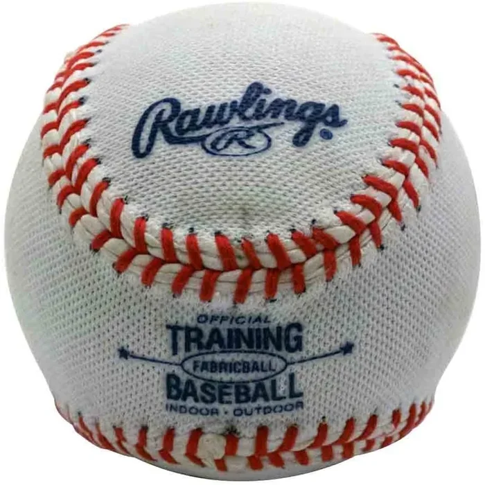 New Rawlings Soft-Core Fabric-Cover Training Baseball 9 Inch White/Red