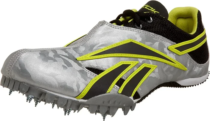 New Reebok Men’s Anthem Sprint II Track Shoe Unisex Men 8.5 Silver/Black/Yellow