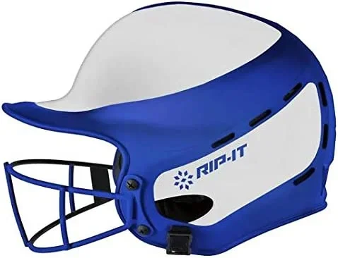 New Rip It Vision Pro Softball Batting Helmet X/Large 7 1/4″ + Royal/White