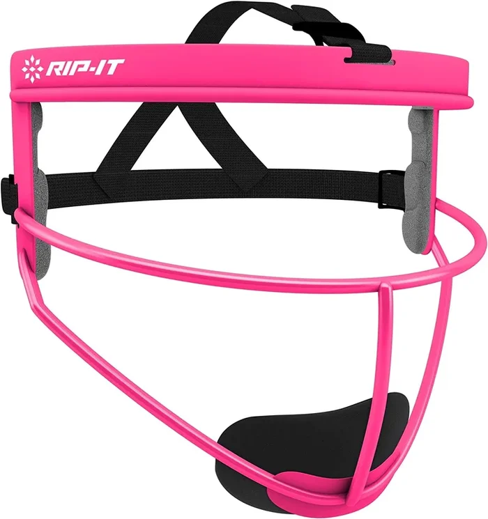 New RIP-IT Youth Defense Softball Mask Lightweight Design Black/Pink 12/Younger