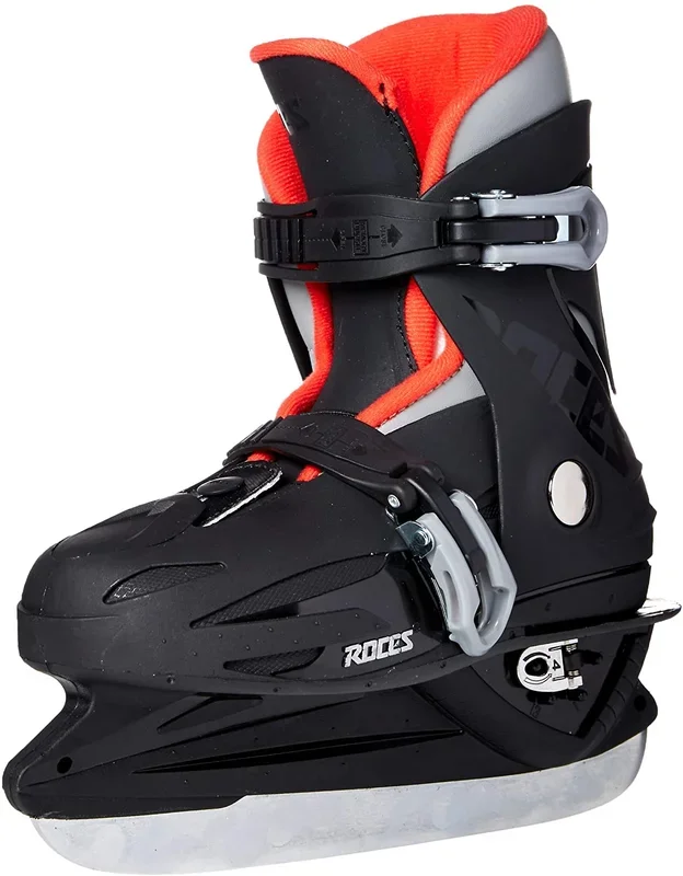New Roces Kids Adjustable Ice Skate MCK II Hockey 9-12JR Black/Red 450518-00002