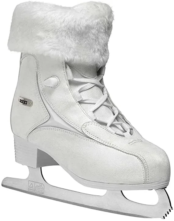 New Roces Women’s Sz 10 Fur Ice Skate Superior Italian Style White