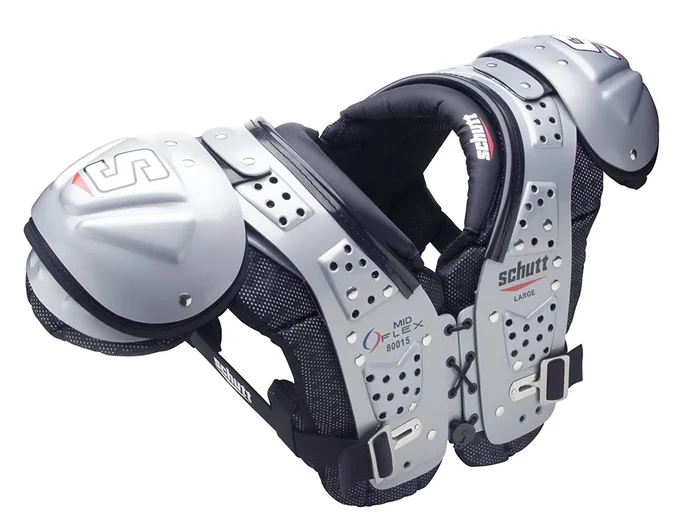 New Schutt Mid-Flex All Purpose Youth Shoulder Pad X-Small Gray/Black