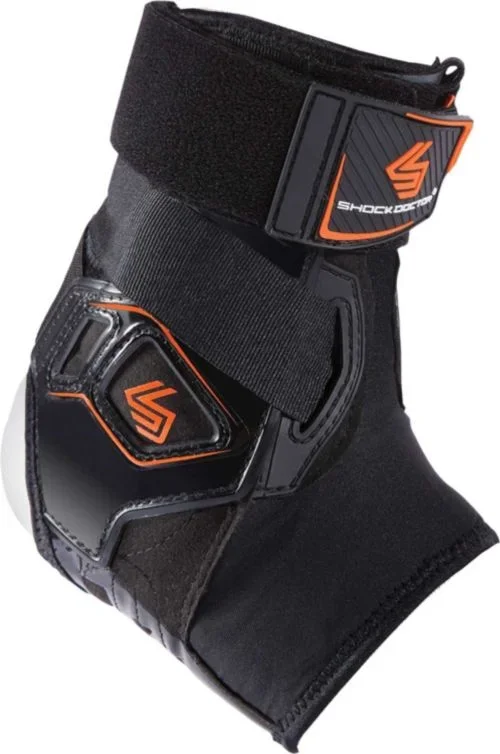 New Shock Doctor 2055 Bio-Logix Ankle Brace Performance 3+ Blk/Orange XS/Small
