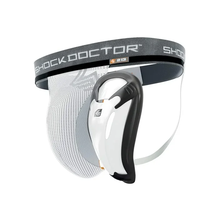 New Shock Doctor Core Jock Strap Supporter w/ BioFlex Sports Cup XXL White