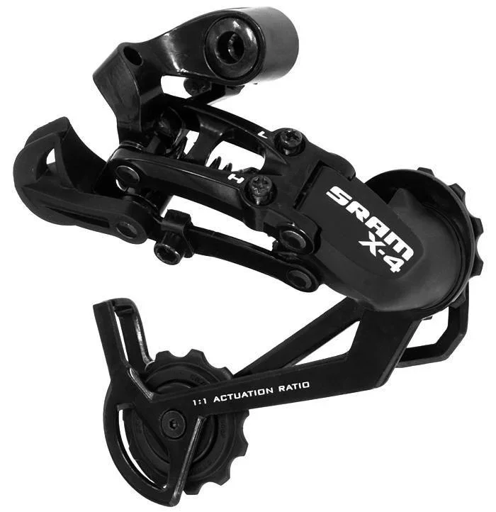 New SRAM X4 7/8 Speed Rear Derailler 1:1 Actuation Ratio 6061 Alloy B-knuckle