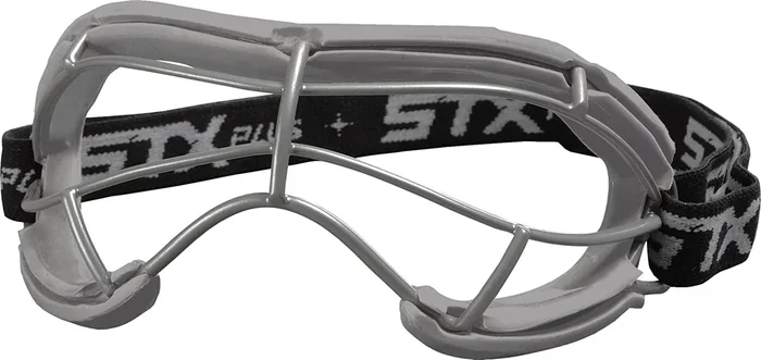 New STX Junior 4Sight+ Lacrosse Goggles Gray/Silver Superior visibility