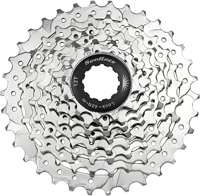 New SunRace CSM66 8-Speed Nickel Plated Cassette Silver