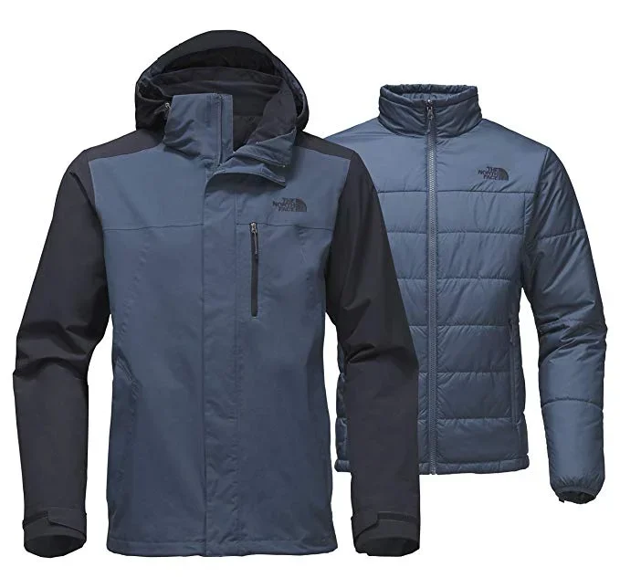 New The North Face Men’s Carto Triclimate Jacket Blue/Navy L