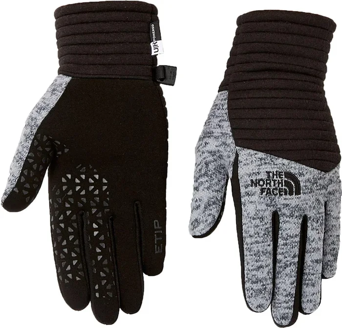 New The North Face Women’s Indi Etip Touch Screen Tech Gloves SZ MD Grey/Black
