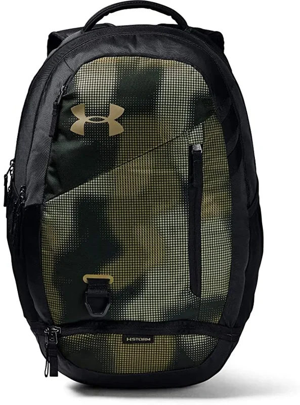 New Under Armour Adult Hustle 4.0 Backpack Black/Gold 5.9″W x 13″H x 19.3″L