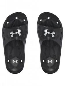 New Under Armour Boys’ UA Locker III Slides HYouth Size 5Y Black
