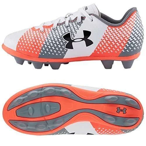 New Under Armour Boys CF Force HG Junior Soccer Cleat Youth 11K Orange/White