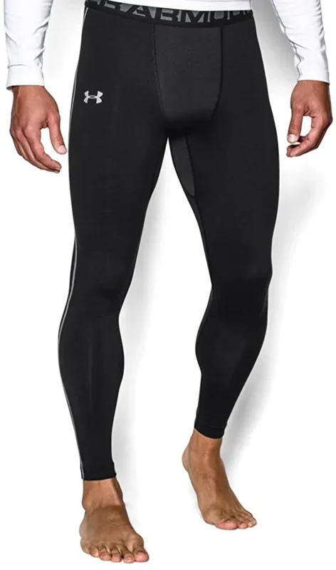 New, Under Armour Evo ColdGear Compression Tights Black/Silver X-Large