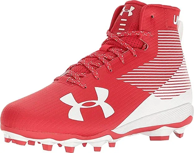 New Under Armour Hammer MC Molded Football Cleats Red/Wht Men’s 13