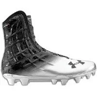 New Under Armour Highlight Molded Football Cleats Men Size 9.5 Blk/Wht