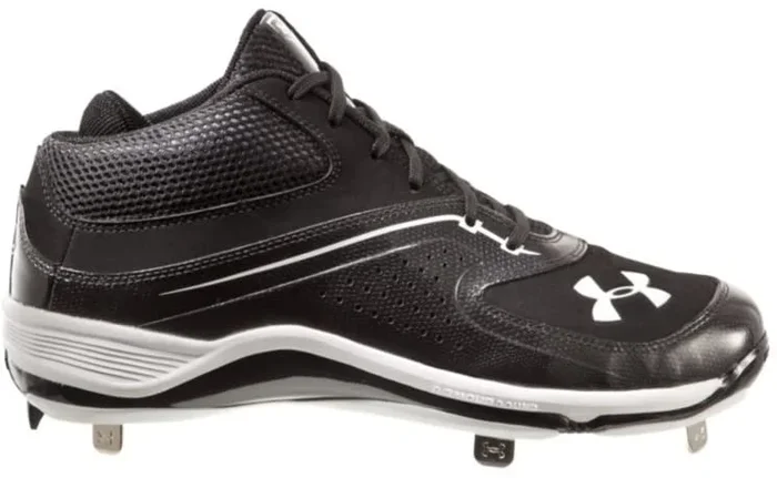 New Under Armour Ignite Size 10 Mid Cleat Black