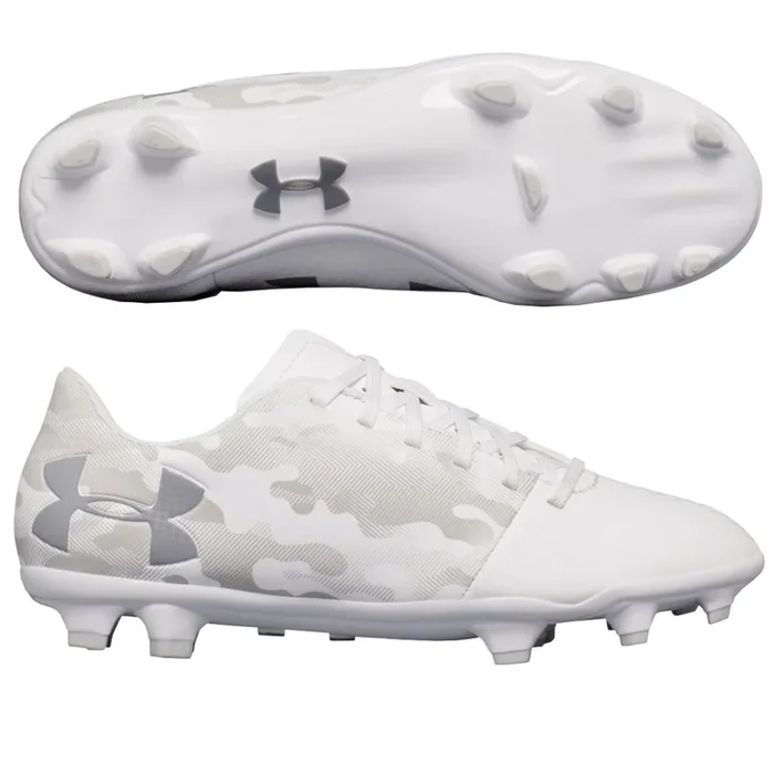 New Under Armour Junior Spotlight DL FG JR Soccer Cleats White Youth 5.5Y