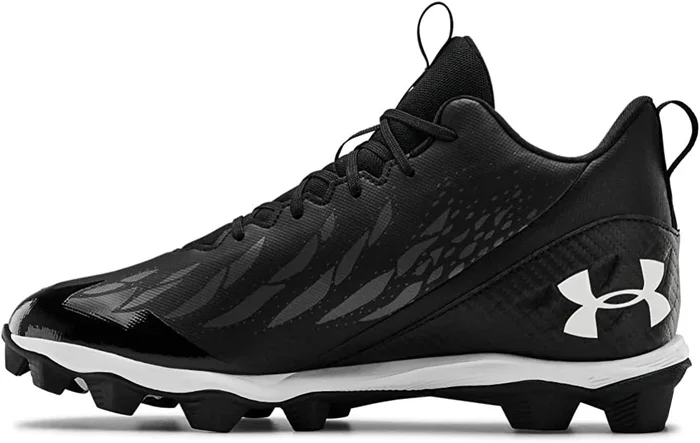 New Under Armour Men’s 7.5 Wide Spotlight Franchise Rm Football Shoe Black/White