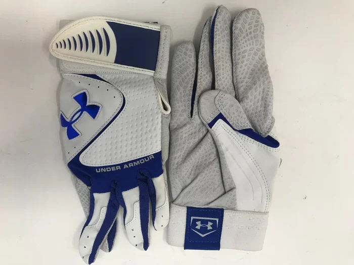 New Under Armour Men’s Medium Yard VI Baseball Batting Gloves Royal/White