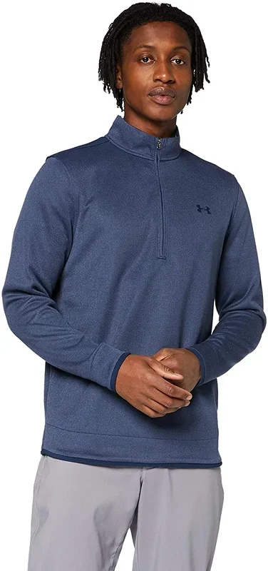 New Under Armour Men’s UA Lightweight Sweater Fleece 1/2 Zip Navy Medium