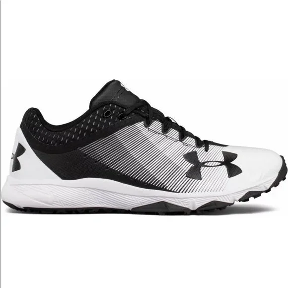 New Under Armour Mens UA Yard Low Trainer Size 11.5 Black/White
