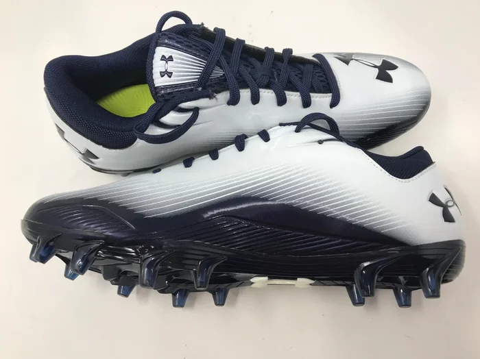New Under Armour Nitro III Low MC Molded Football Cleat Mens Size 8 White/Navy