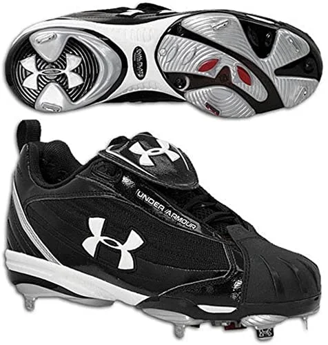 New Under Armour UA Laser II Steal Softball Cleat Womens Size 6 Black/White