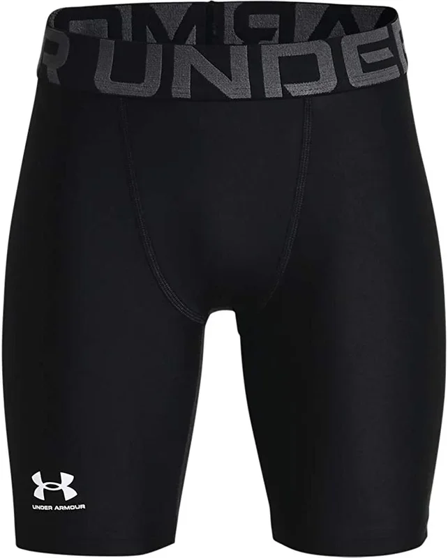 New Under Armour Under Armour Boys’ HeatGear Shorts X-Small Black/Gray