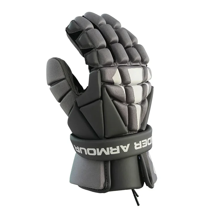 New Under Armour Unisex Medium Lacrosse Strategy Gloves Gray