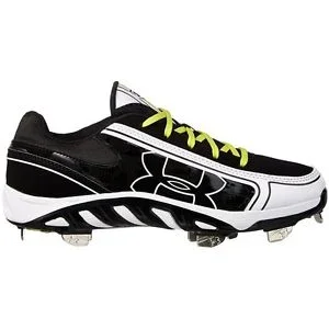 New Under Armour Women’s 11 Spine Glyde ST CC Cleats Black/White 1250083-011