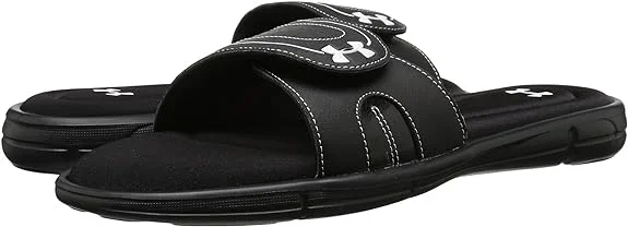 New Under Armour Women’s 7 Ignite VIII Slide Sandal Black/White