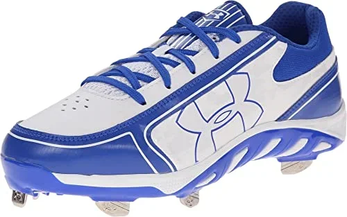 New Under Armour Women’s 9.5 Spine Glyde ST CC Cleats Royal/White