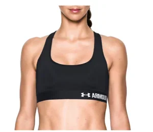 New Under Armour Women’s Armour® Mid Crossback Sports Bra X-Small Black