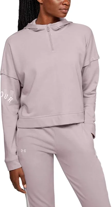 New Under Armour Women’s Small Rival Terry Training Hoodie Pink