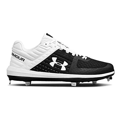 New Under Armour Yard Low ST Mens Size 10 Black/White Baseball Cleats