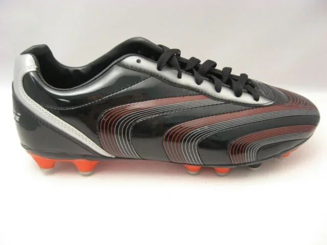 New Vizari Black/Red/Silver Palermo Soccer Molded Cleats Adult 12 93244