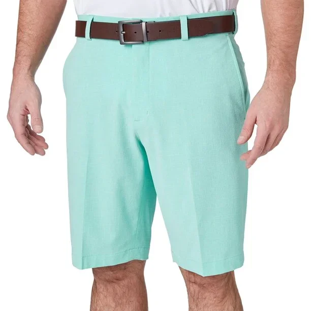 New Walter Hagen Men’s 11 Majors Textured Grid Golf Shorts Size 32 Pool Blue