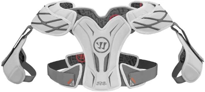 New Warrior Burn Hitman Lacrosse Shoulder Pad 2018 Adult Large WHite/Silver