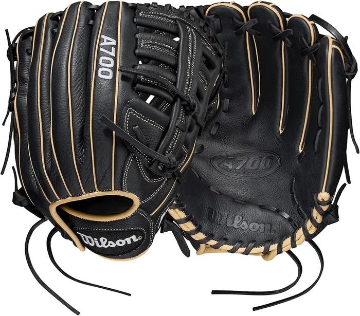 New WILSON 2022 A700 Youth Baseball Glove 12.5″ RHT Infield Black/Blonde