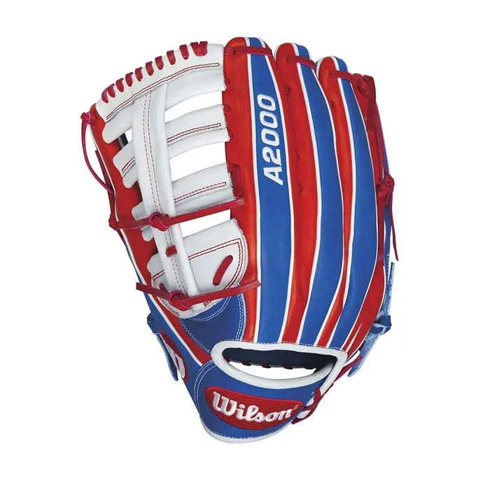 New Wilson A2000 13″ All Positions Fielding Baseball Glove LHT Blue/White LEFTY