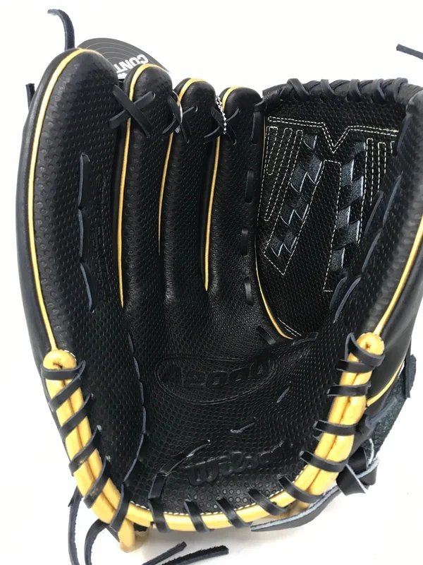 New Wilson A2000 SCV125 12.5″ Softball Glove Black/Gold LHT V125 Spin Control