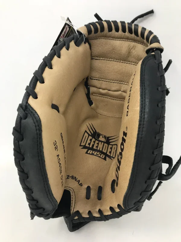 New Wilson A450 Series Baseball Catcher’s Mitt (32-Inch) LHT Black/Tan