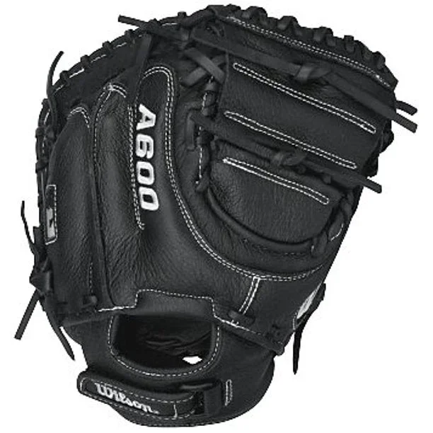 New Wilson A600 Baseball Catcher Mitt, Youth Right Hand Throw, 32.5″, Black