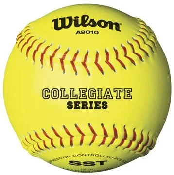 New Wilson A9010 Collegiate Fastpitch Softball 12 inch .47/400 (1) Dz Yllw/Rd/Bk