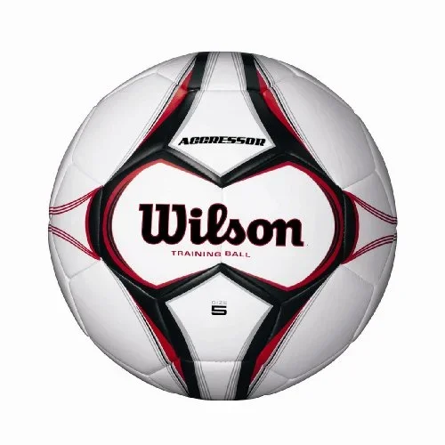 New WILSON Aggressor Training Soccer Ball Size 5 White/Black/Red
