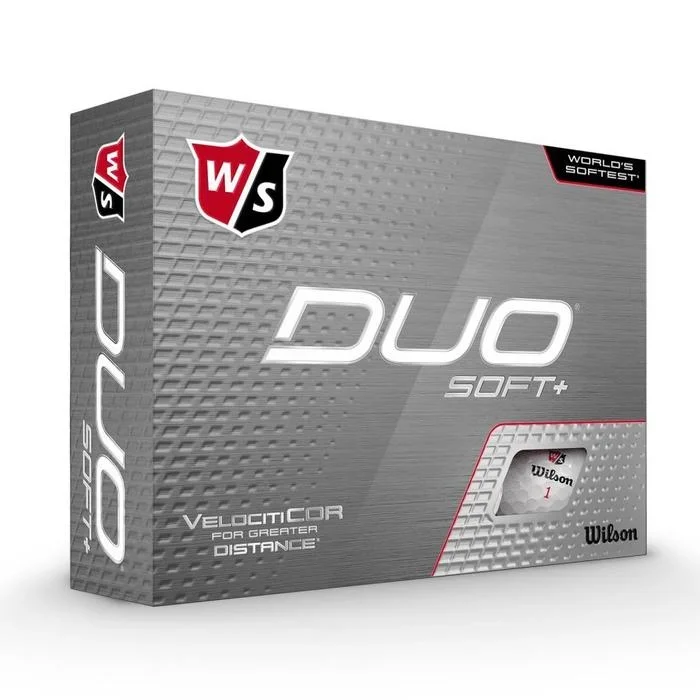 NEW Wilson Staff DUO Soft+ (12 pack) Golf Balls – White