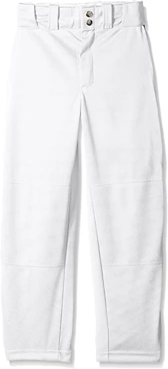 New Wilson Youth Classic Relaxed Fit Piped Baseball Pant Med White/Black Piping