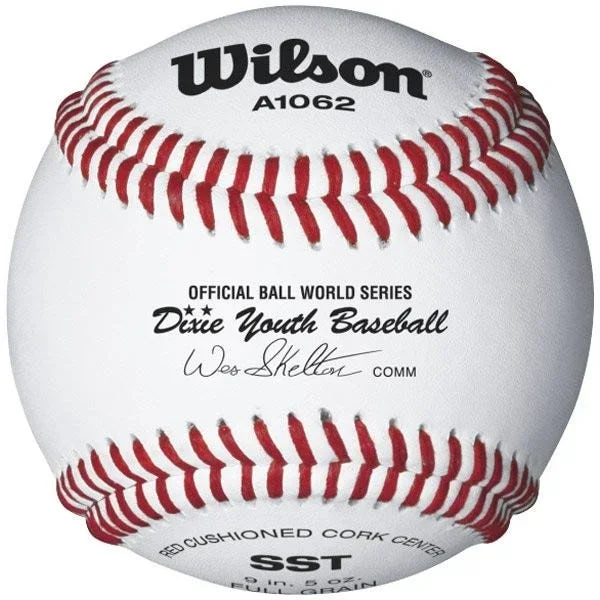 New Wilson Youth League and Tournament Baseball 9in 5Oz White/Red 1 Dozen