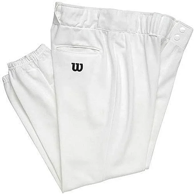 New Wilson Youth Poly Warp Knit baseball Pant White X-Large